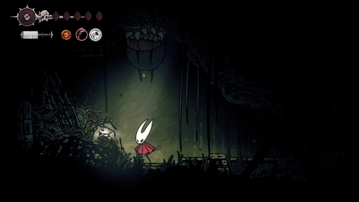 Overworld view of Key of Apostate location in Putrified Ducts - Silksong map