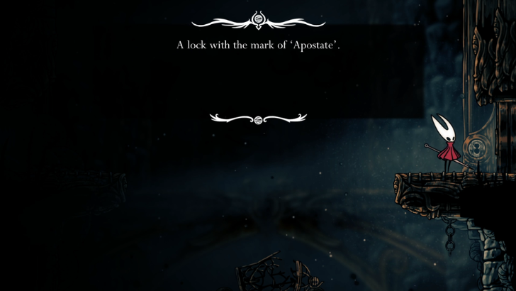 Upper Slab Key of Apostate door with platforming challenge - Silksong location