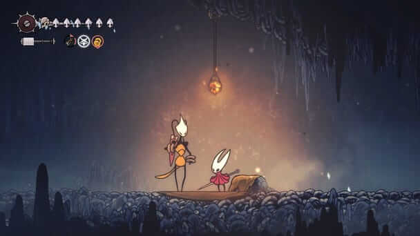 Meeting Shakra at the first safe spot in Mount Fay - Hollow Knight Silksong
